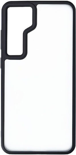 Blueo Umschlag Rückseite Gehärtetes Glas Schwarz (Samsung Galaxy S24 Plus)