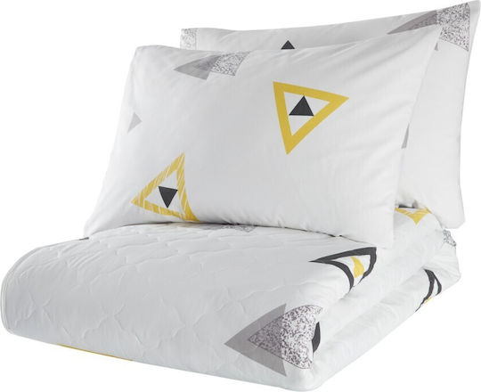 Enlora Home Set Cuvertură Matlasată Super King Size Alb 225x240cm 3 Buc Enlora Home Set Cuvertură Matlasată Super King Size Alb 225x240cm 3 Buc