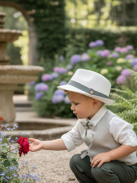 Dolce Bambini Βαπτιστικό Κοστούμι με Γιλέκο για Αγόρι Γκρι