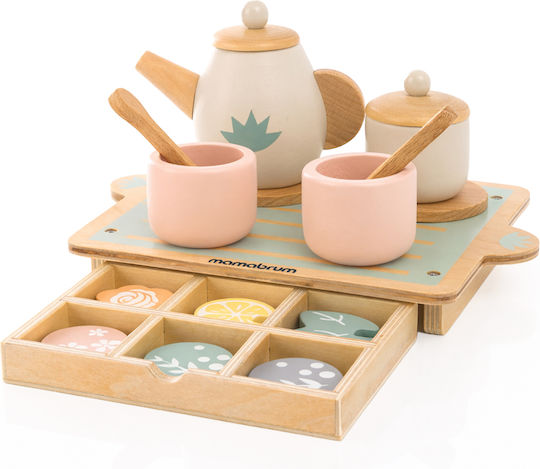 Mamabrum Teeservice-Spielzeug aus Holz, 18-teilig