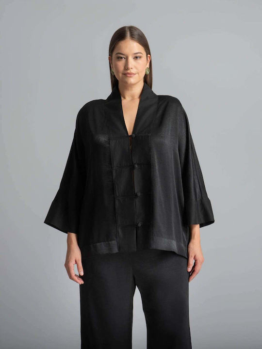 Damen-Kimono Schwarz