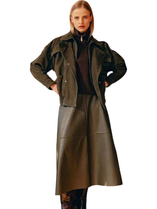 Misoka Damen-Winterjacke Khaki