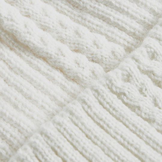 Women's Knitted Beanie in White