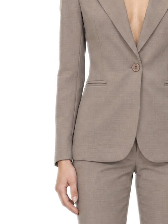 Matchbox Taillierter Blazer für Damen Beige