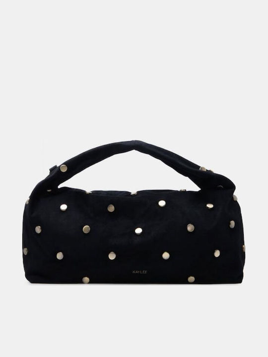 Damen-Hobo-Tasche aus schwarzem Wildleder