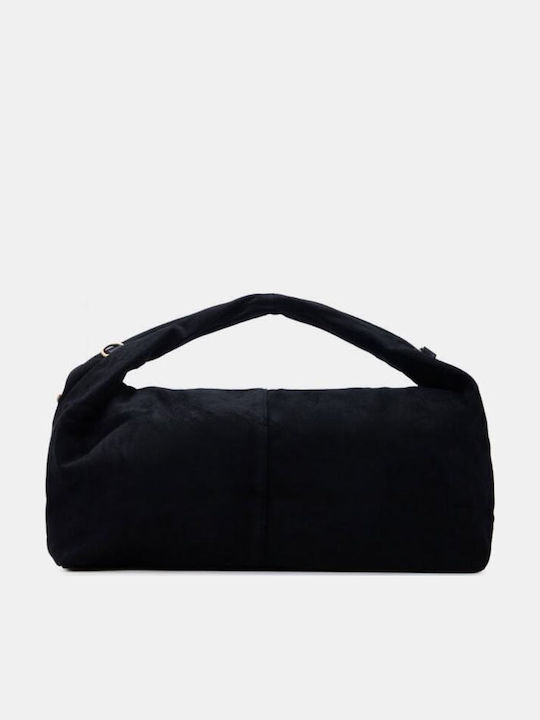 Damen-Hobo-Tasche aus schwarzem Wildleder
