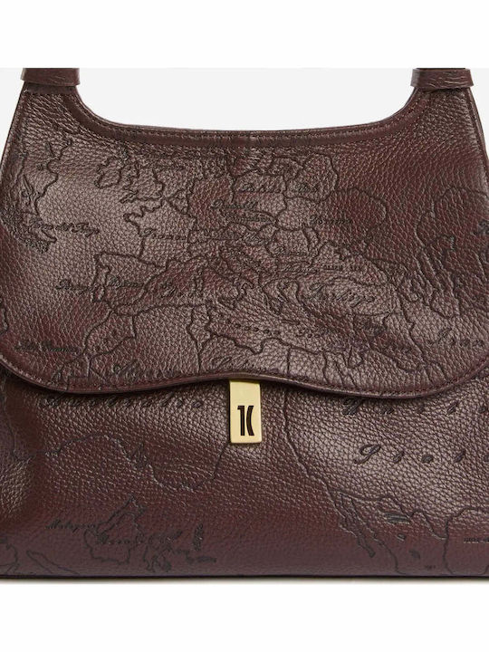 Leather Women's Flap Bag Brown