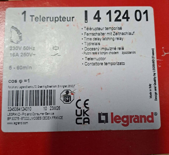 Legrand CX3 Relee De Fază Blocare 16A Monopolar Cu Tensiune 250V 1NO