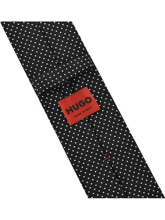 Hugo Ανδρική Γραβάτα Μεταξωτή σε Μαύρο Χρώμα