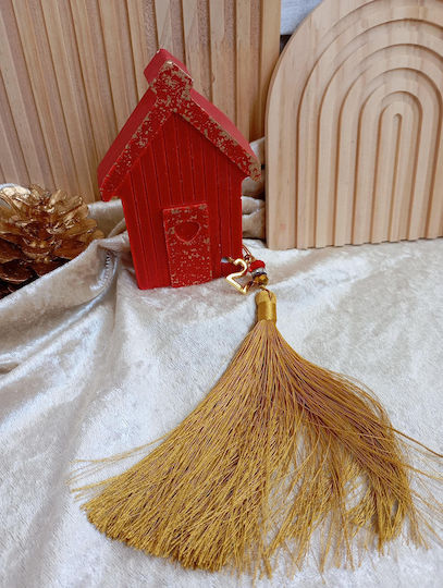Red Ceramic House Lucky Charm Red Ceramic House Lucky Charm
