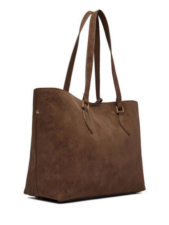 Women's Shopper Bag Suede Brown