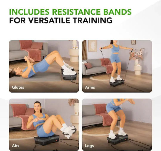 Tunturi Cardio Fit V30 Вибрационна Платформа за Пасивна Гимнастика за Цялото Тяло