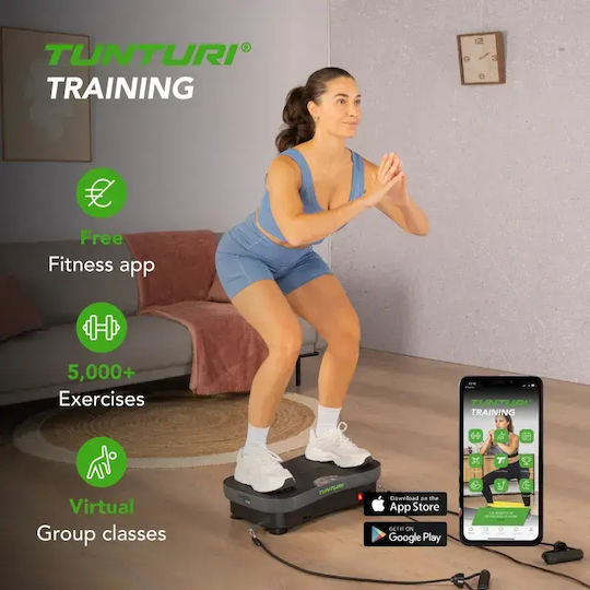 Tunturi Cardio Fit V30 Вибрационна Платформа за Пасивна Гимнастика за Цялото Тяло
