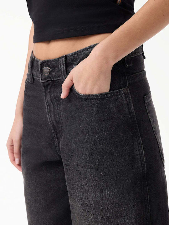 957 Γυναικείο Jean Παντελόνι σε Loose Εφαρμογή Μαύρο