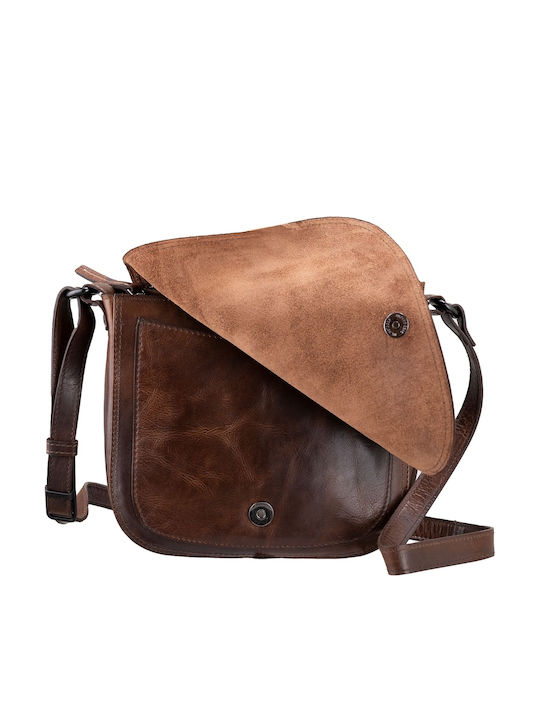 Дамска Кожена Чанта с Капак Brown