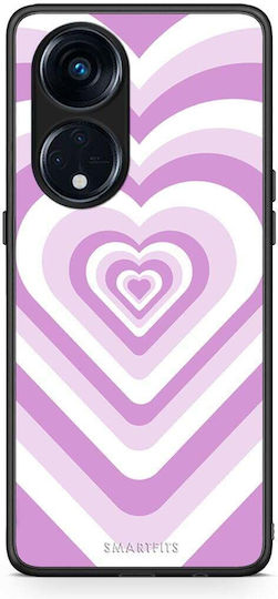 Carcasă Oppo A98 cu inimi liliachii