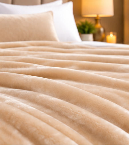 Decotelia Double Blanket 220x240 cm Beige