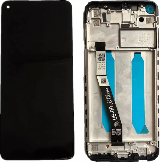 O ecran cu Mecanism Tactil și Cadru pentru Redmi Note 9 (Negru)