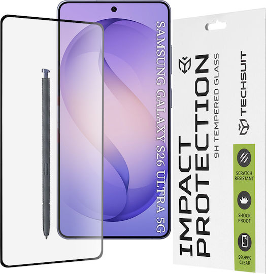 Techsuit 0.33mm Adeziv complet Full Face Tempered Glass Negru (Realme 14 Pro+)