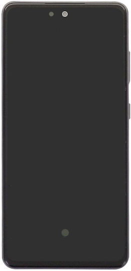 Ersatzbildschirm mit Touch-Mechanismus und Rahmen für Galaxy A52 Schwarz