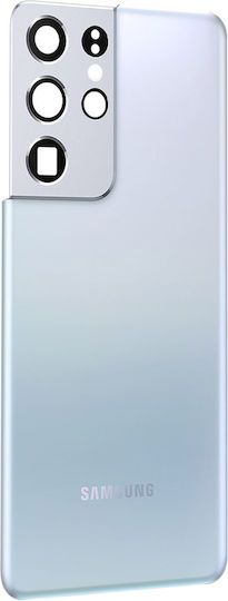 Samsung Replacement Back Cover Silver for Galaxy S21 Ultra 5G