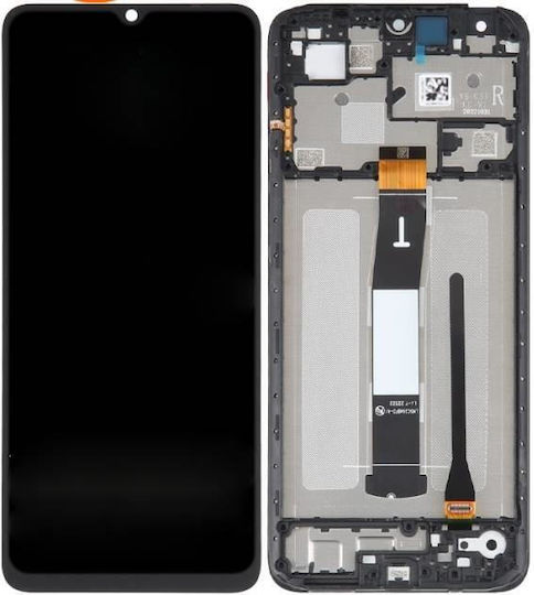 Screen with Touch Mechanism and Frame for  Redmi 12C (Black)