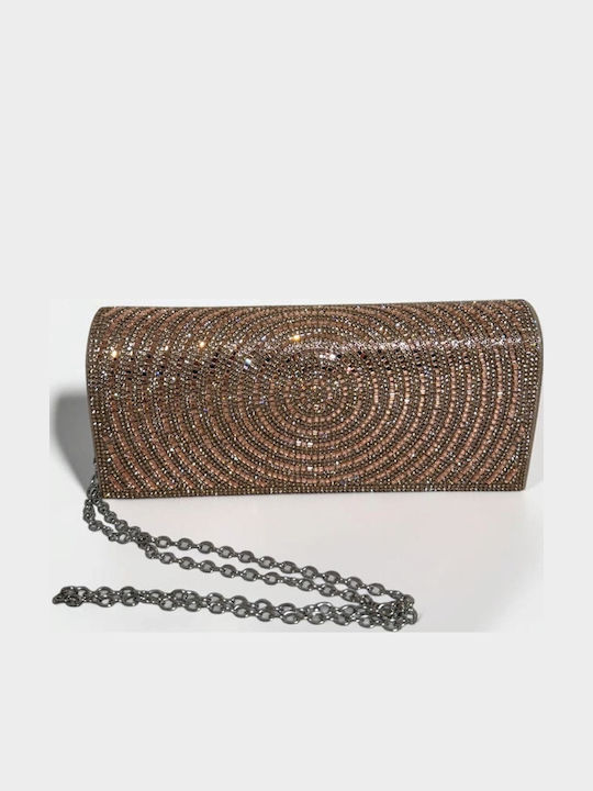 Damen-Clutch Rosa / Gold