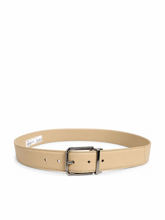 Dolce & Gabbana Curea Bărbătească din Piele Bej