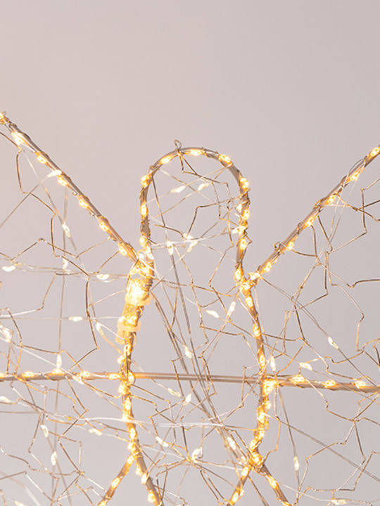 Magic Figurină de Crăciun Iluminată Fluture Argintiu cu Înălțimea de 58 cm