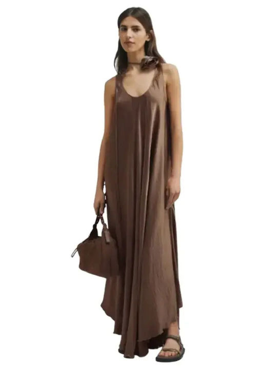 Sommer Maxi Abendkleid Beige