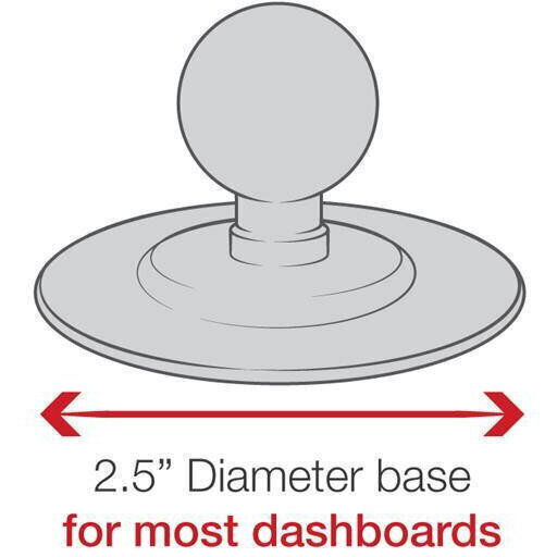 Ram Mounts Ram Flex Adhesive Double Ball Mount Diamond Plate Medium B Size