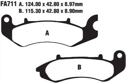 Premier Bremsbeläge P550-FA711 Vorne Keeway Target Efi E4 125 18 K-Light125i E4 125-TNT 125-BN125