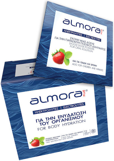 almora SACHET- Electrolytes for Hydration & Electrolyte Replenishment - Strawberry - 12 Sachets