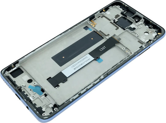 LCD Дисплей с Рамка за Xiaomi Mi 10T Lite Redmi Note 9 Pro 5G Оригинален Син