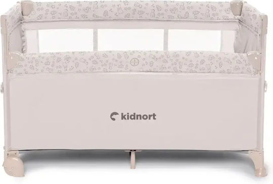 Kidnort Pătuț Pliabil Tip Țarc cu Saltea Bej 128x68cm