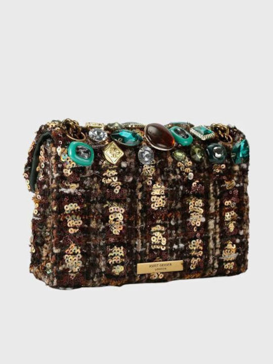 Women's Flap Bag Dark Brown Combination