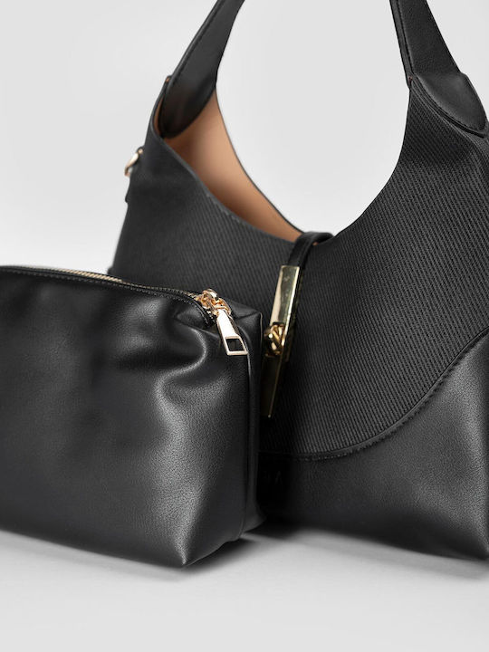 Damen-Hobo-Tasche Schwarz