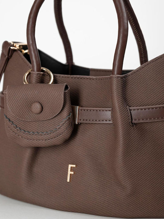 Damen-Satchel-Tasche Braun
