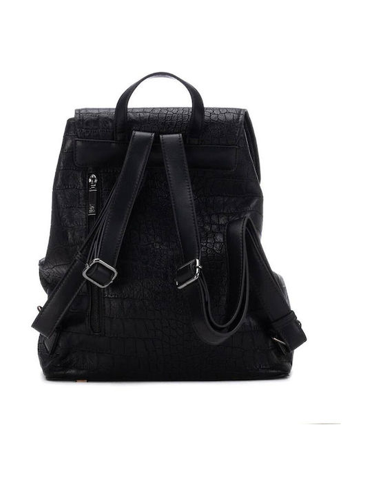 Women's Croco Black Backpack