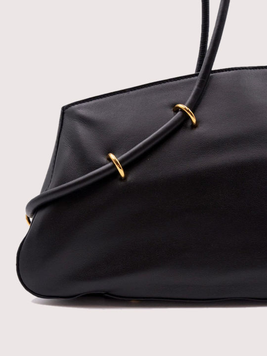 Lizzie Leather Women's Shoulder Bag Black