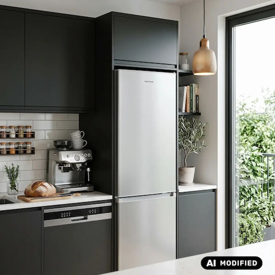 Fridge-Freezer 170lt H151.8xW44.4xD53.6cm Inox UCX-3170M