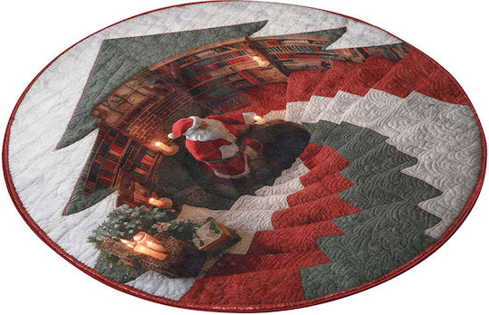 Pol Carpets Φ130cm Αντιολισθητικό Μπορντό