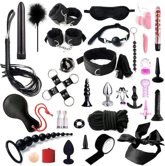 Lux Fetish BDSM комплект в черен цвят 35 броя