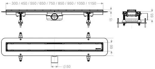 Kessel Linearis Stainless Steel Grey Shower Channel