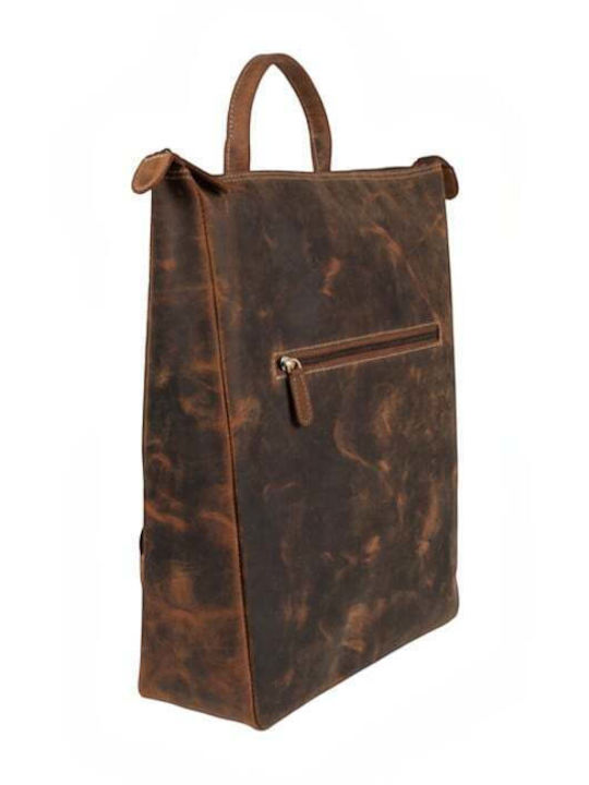 Fetiche Leather Backpack Καφέ