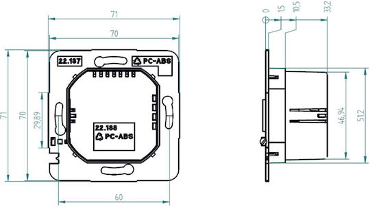 Casambi Recessed White Touch Wall Switch
