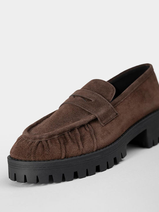 Damen Loafers Aus Leder in Braun