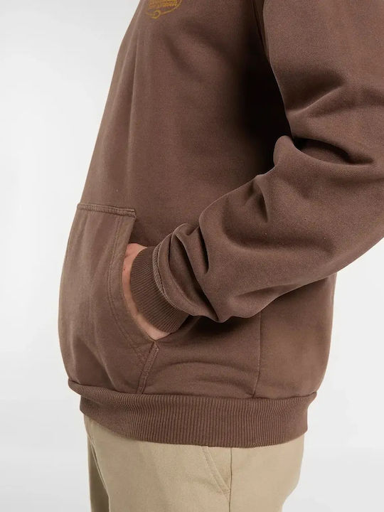 Φούτερ με Κουκούλα Chocolate Brown