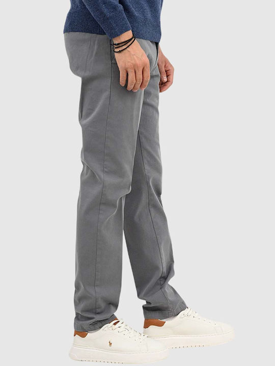 Men’s Stretch Chino Trousers Slim Fit Grey