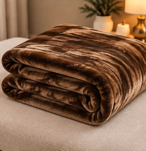 Decotelia Single Blanket 160x240 cm Coffee Brown